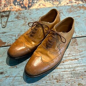 Mercanti Fiorentini Cuoio Wing Tip 7389 Men’s Shoes Italy Leather Size 8